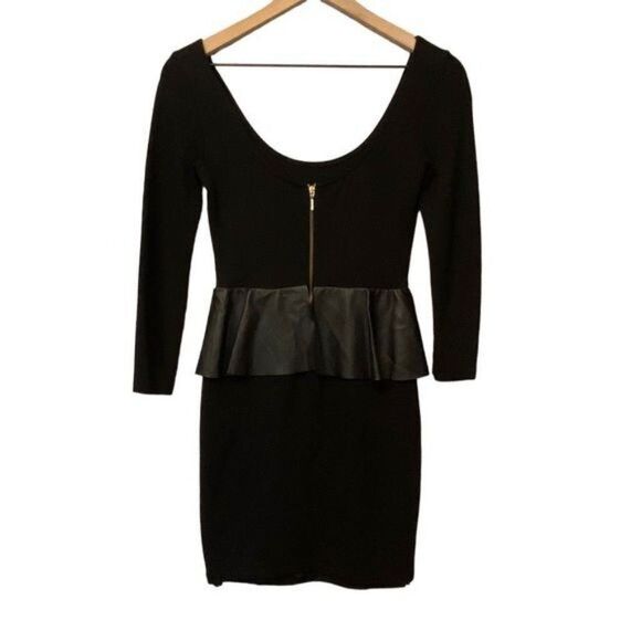 Zara Trafaluc Collection Small Black Peplum Cocktail Dress S - Picture 4 of 11